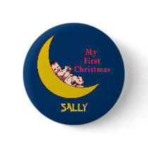 Custom Baby's First Christmas Apparel Pin