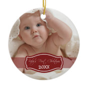 Custom Baby's First Christmas Ornament (red)