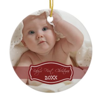 Custom Baby's First Christmas Ornament
