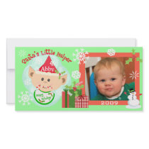 Custom Baby's First Christmas Photo Card photo cards