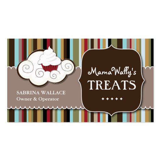 Custom Bakery Business Card (front side)
