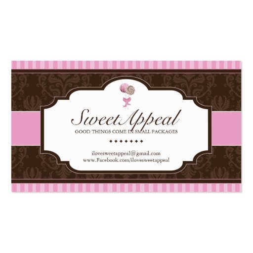 Custom bakery Business Cards (front side)