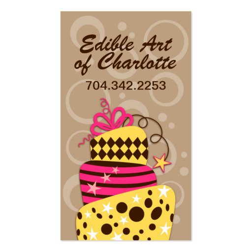 Custom Bakery Business Cards (front side)