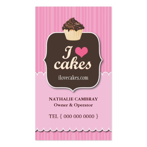 Custom Bakery Cards Business Card (front side)