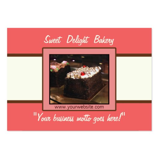 Custom Bakery / Catering Business Card (back side)