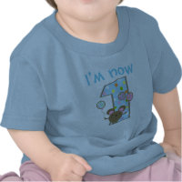 Custom Balloon Mouse Blue 1st Birthday T-Shirt
