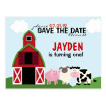 Custom Barnyard Save The Date or Invitations Post Card