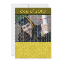 CUSTOM Baroque 5x7 Graduation Invitation (gold) by GraduateShoppe CUSTOM Baroque 5x7 Graduation Invitation (gold)