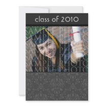 CUSTOM Baroque 5x7 Graduation Invitation (grey) by GraduateShoppe CUSTOM Baroque 5x7 Graduation Invitation (grey)