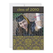 CUSTOM Baroque 5x7 Graduation Invitation (iron) by GraduateShoppe CUSTOM Baroque 5x7 Graduation Invitation (iron)