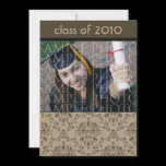 CUSTOM Baroque 5x7 Graduation Invitation (taupe)