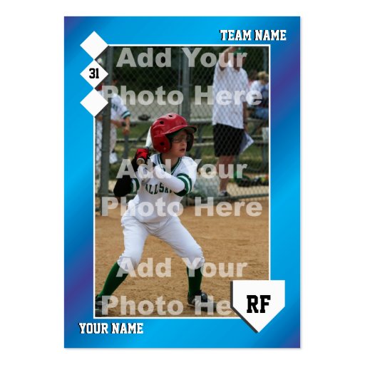 Custom Baseball Card Business Card Template
