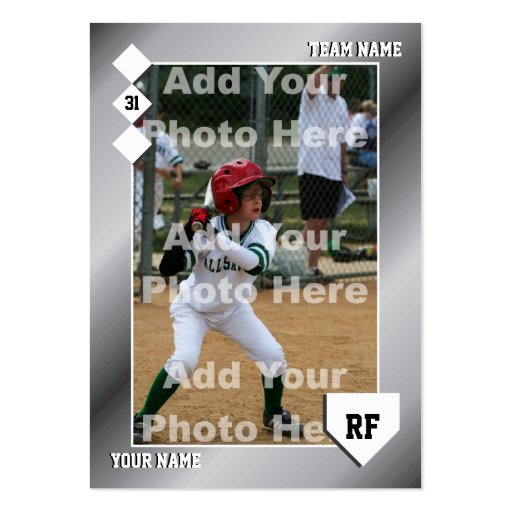 Custom Baseball Card Business Cards (front side)