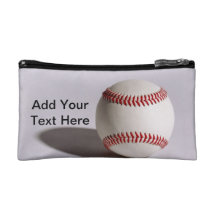 Custom Baseball Makeup Bags