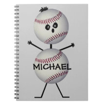 Custom Baseball Player Note Book