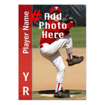 Custom Baseball Trading Card in Red Business Card Template