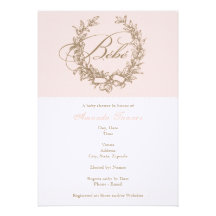 Custom Bebe - Pink French Baby Shower Invitation