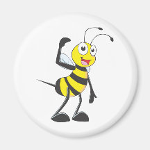 Custom Bee in "Come Here" Hand Gesture Fridge Magnets