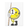 Custom Billiard Player Holding Cue Stick Post Cards