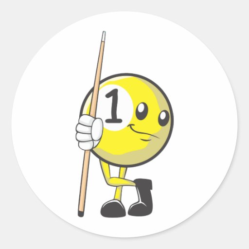Custom Billiard Player Holding Cue Stick Sticker