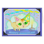 Custom Birthday Cat Greeting Card