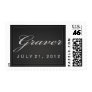 Custom black and charcoal gray design postage