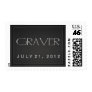 Custom black and charcoal gray design postage