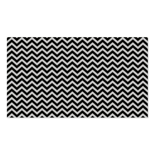 Custom Black and Gray Zigzag Business Cards (back side)