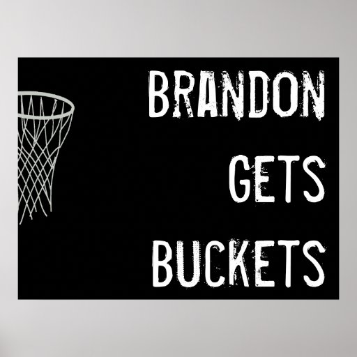 Custom Black and White Basketball Poster Zazzle