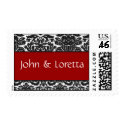 Custom black and white damask postage postage by aslentz Custom black and white damask postage postage