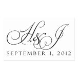 Custom black and white wedding stickers