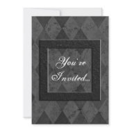 Custom Black Argyle Invitations invitation