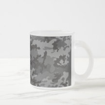 Custom Black Camo Frosted Coffee Mug