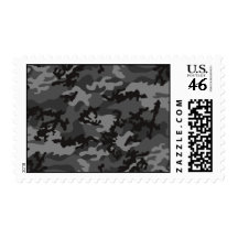 Custom Black Camo Postage Stamps