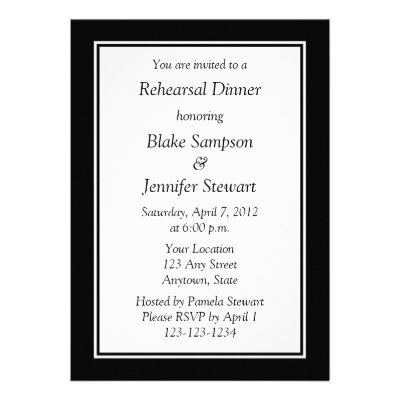 Custom Black Invitation