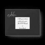 Custom Black Monogram Wedding RSVP Envelope