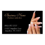 Custom Black Nail Salon Business Cards