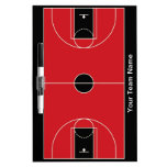 Custom black red basketball dry erase board