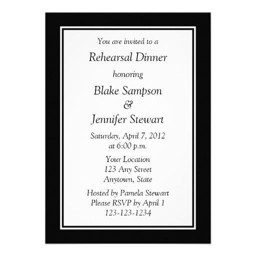 Custom Black Wedding Invitation or Announcement