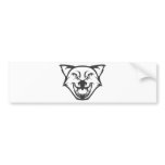 Custom Black Wolf Sports Logo Bumper Sticker