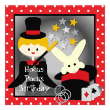Custom Blond Boy Hocus Pocus Birthday Invites