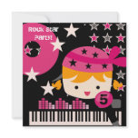 Custom Blond Girls Rock Star Birthday Invitations