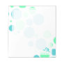 Custom Blue and Green Dots Monogram Notepad