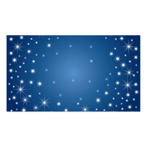 Custom Blue and White Stars Business Card Template (back side)