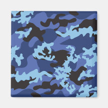 Custom Blue Camo Magnet