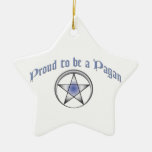 Custom Blue Pagan Pride Star Ornament