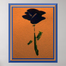Custom Blue Rose Poster