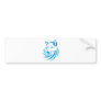 Custom Blue Wolf Logo Bumper Sticker