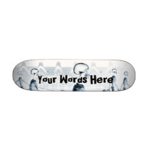 Custom Blue X-Ray Skeletons Afternoon Stroll skateboards