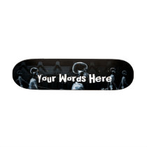 Custom Blue X-Ray Skeletons Midnight Stroll Custom Skate Board